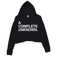 A Complete Unknown Crop Fleece Hoodie
