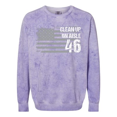 Antibiden Clean Up On Aisle 46 Impeach Biden Colorblast Crewneck Sweatshirt