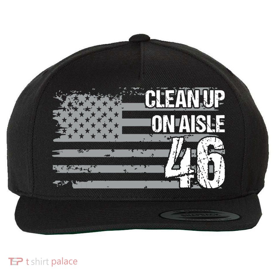 Antibiden Clean Up On Aisle 46 Impeach Biden Wool Snapback Cap