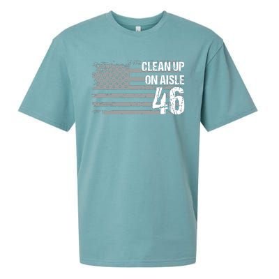 Antibiden Clean Up On Aisle 46 Impeach Biden Sueded Cloud Jersey T-Shirt