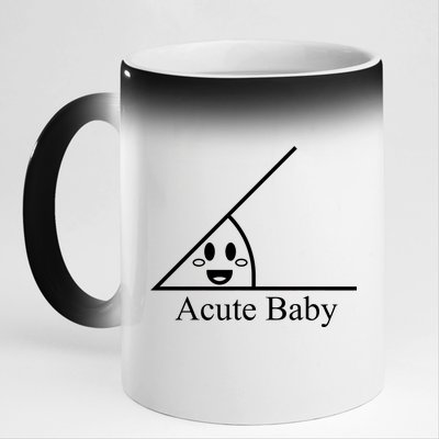 Acute Baby Funny Math 11oz Black Color Changing Mug