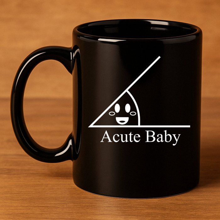 Acute Baby Funny Math 11oz C Handle Ceramic Mug