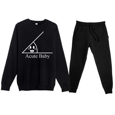 Acute Baby Funny Math Premium Crewneck Sweatsuit Set