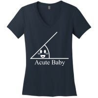 Acute Baby Funny Math Women's V-Neck T-Shirt