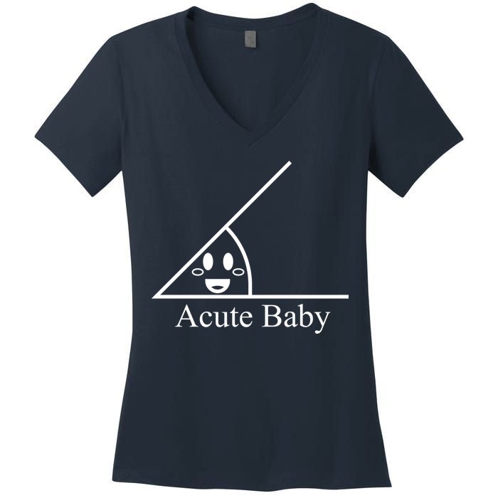 Acute Baby Funny Math Women's V-Neck T-Shirt