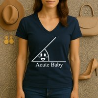 Acute Baby Funny Math Women's V-Neck T-Shirt