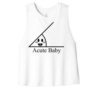 Acute Baby Funny Math Women's Racerback Cropped Tank