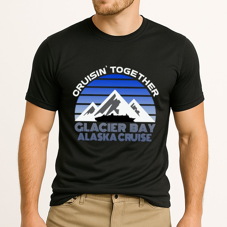 Alaska Cruise Vacation Glacier Bay Cruisin Together Souvenir Funny Gift Cooling Performance Crew T-Shirt