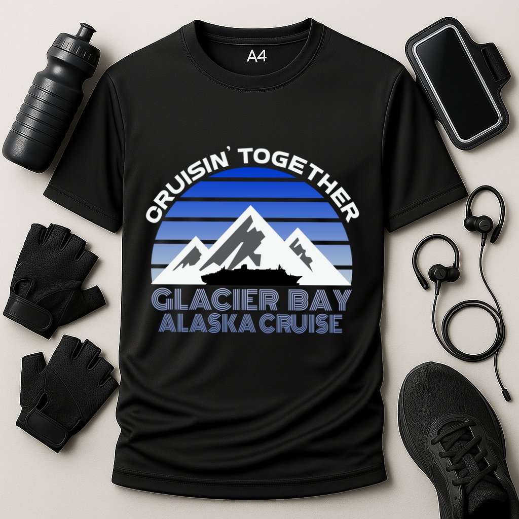 Alaska Cruise Vacation Glacier Bay Cruisin Together Souvenir Funny Gift Cooling Performance Crew T-Shirt