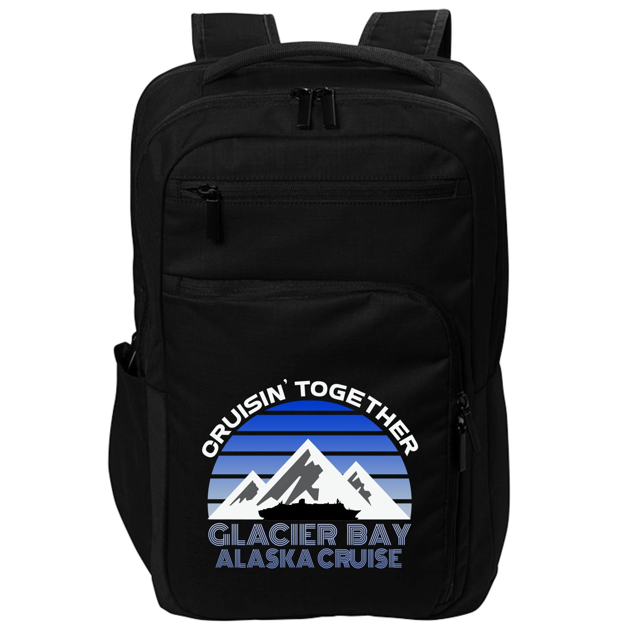 Alaska Cruise Vacation Glacier Bay Cruisin Together Souvenir Funny Gift Impact Tech Backpack