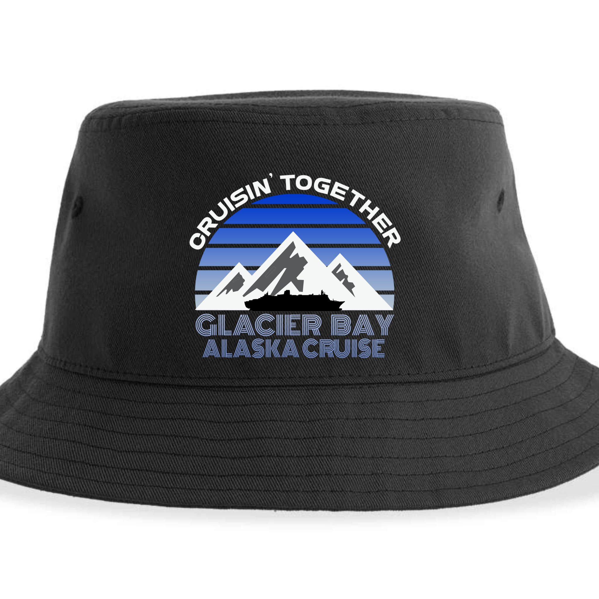Alaska Cruise Vacation Glacier Bay Cruisin Together Souvenir Funny Gift Sustainable Bucket Hat