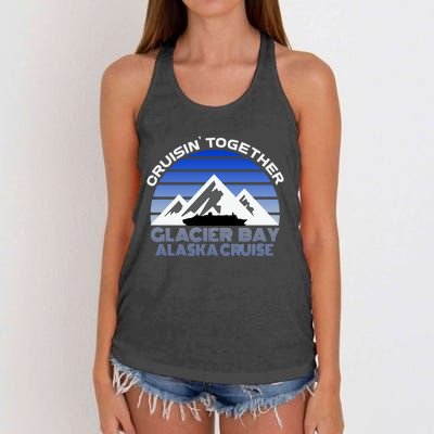 Alaska Cruise Vacation Glacier Bay Cruisin Together Souvenir Funny Gift Women's Knotted Racerback Tank