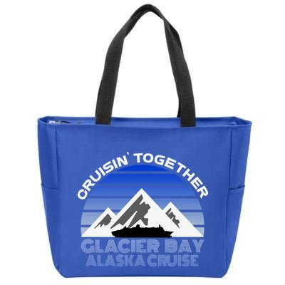 Alaska Cruise Vacation Glacier Bay Cruisin Together Souvenir Funny Gift Zip Tote Bag