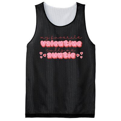 Auntie Cute Valentines For Aunt Mesh Reversible Basketball Jersey Tank