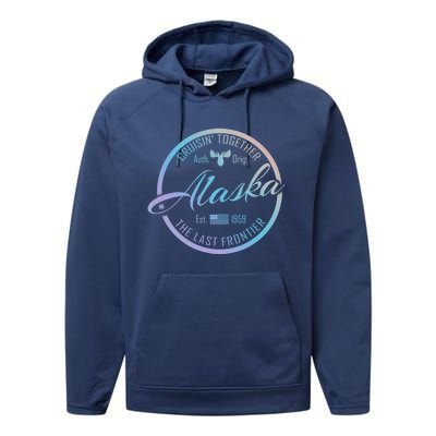 Alaska Cruise Vacation Cruisin Together Great For Groups Meaningful Gift Performance Fleece Hoodie