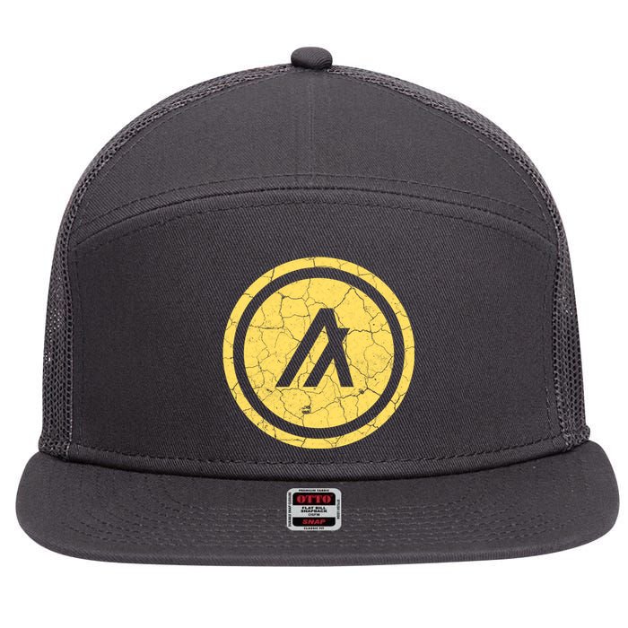 Algorand Crypto Vintage Coin 7 Panel Mesh Trucker Snapback Hat