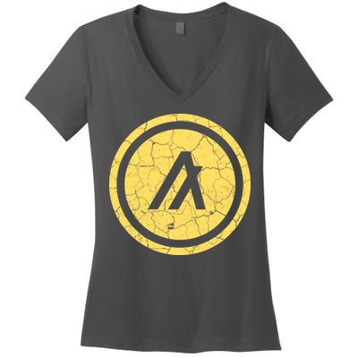 Algorand Crypto Vintage Coin Women's V-Neck T-Shirt