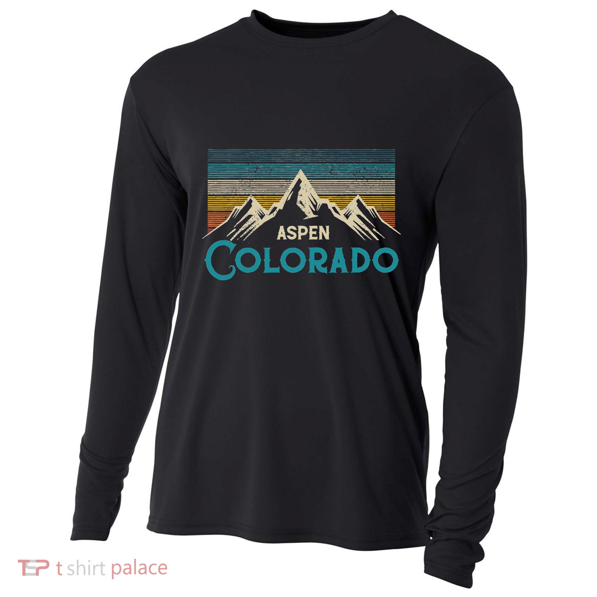 Aspen Colorado Vintage Cooling Performance Long Sleeve Crew