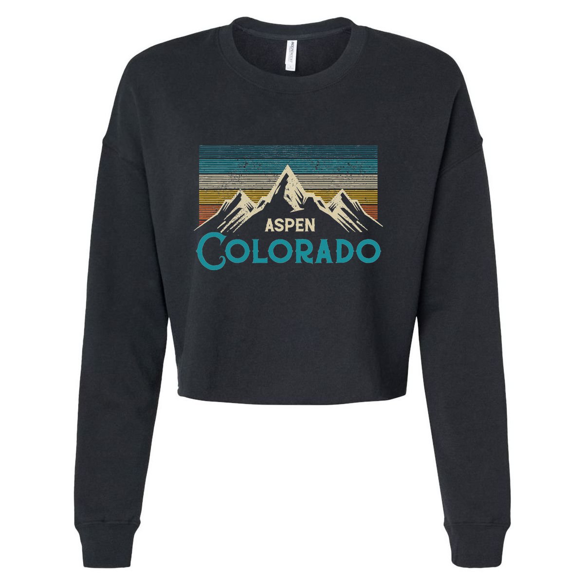 Aspen Colorado Vintage Cropped Pullover Crew