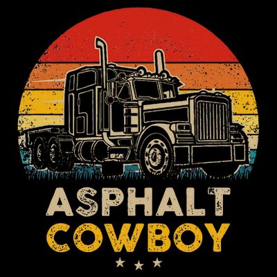 Asphalt Cowboy Vintage Trucker Retro Style T-Shirt