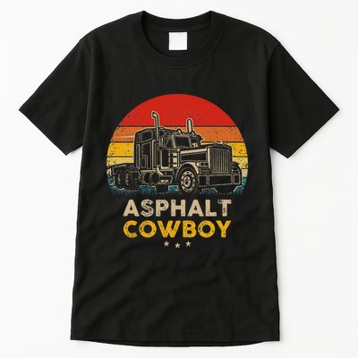 Asphalt Cowboy Vintage Trucker Retro Style Tall T-Shirt