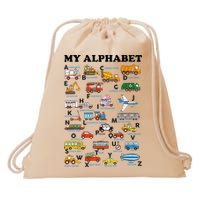 Alphabet Construction Vehicles Abc Learning Teaching Drawstring Bag
