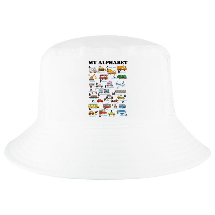 Alphabet Construction Vehicles Abc Learning Teaching Cool Comfort Performance Bucket Hat