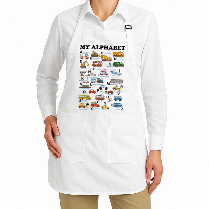 Alphabet Construction Vehicles Abc Learning Teaching Apron