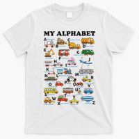 Alphabet Construction Vehicles Abc Learning Teaching T-Shirt