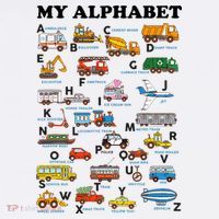 Alphabet Construction Vehicles Abc Learning Teaching Sustainable Bucket Hat