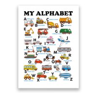 Alphabet Construction Vehicles Abc Learning Teaching Poster