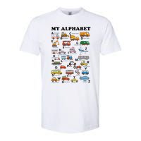 Alphabet Construction Vehicles Abc Learning Teaching Softstyle CVC T-Shirt