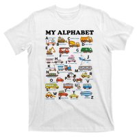 Alphabet Construction Vehicles Abc Learning Teaching T-Shirt