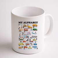 Alphabet Construction Vehicles Abc Learning Teaching Mug