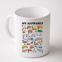 Alphabet Construction Vehicles Abc Learning Teaching Mug