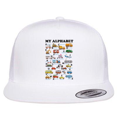 Alphabet Construction Vehicles Abc Learning Teaching Flatbill Hat
