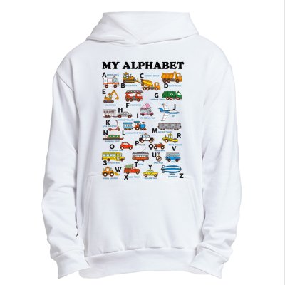 Alphabet Construction Vehicles Abc Learning Teaching Urban Pullover Hoodie