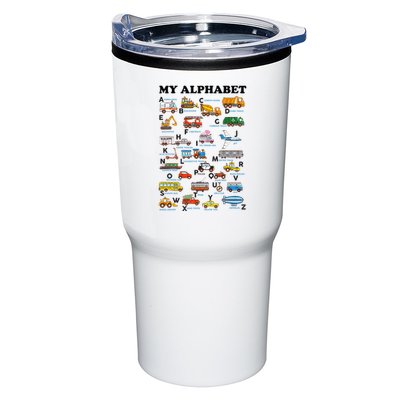 Alphabet Construction Vehicles Abc Learning Teaching Tumbler