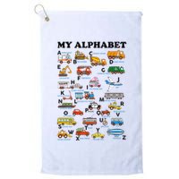 Alphabet Construction Vehicles Abc Learning Teaching Golf Towel