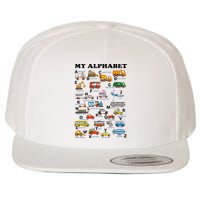 Alphabet Construction Vehicles Abc Learning Teaching Wool Snapback Cap