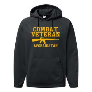 Afghanistan Combat Veteran Proud Performance Fleece Hoodie