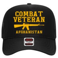 Afghanistan Combat Veteran Proud High Crown Mesh Back Trucker Hat