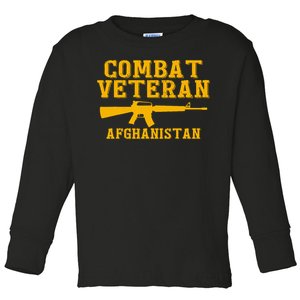 Afghanistan Combat Veteran Proud Toddler Long Sleeve Shirt