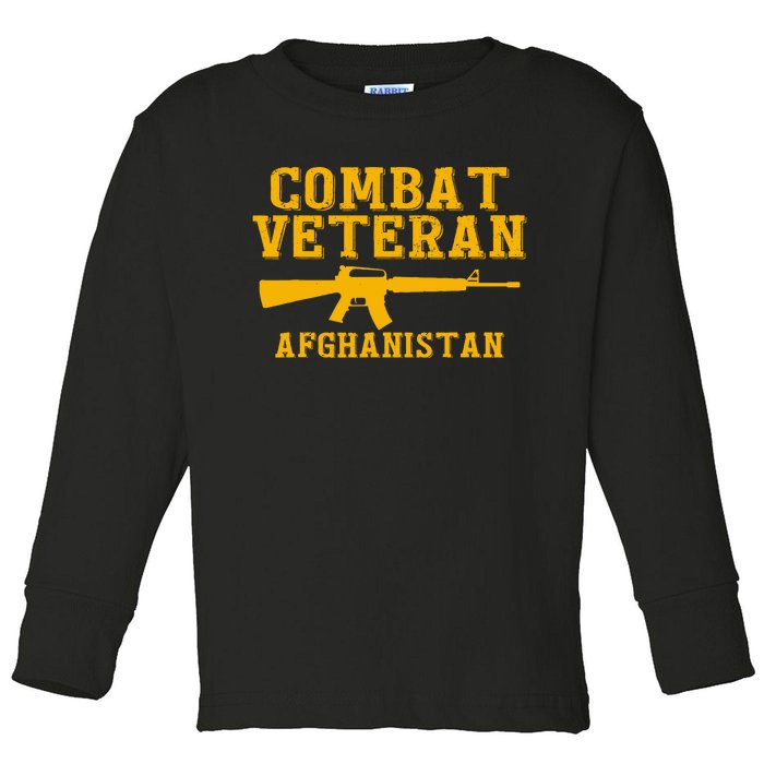 Afghanistan Combat Veteran Proud Toddler Long Sleeve Shirt