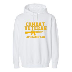 Afghanistan Combat Veteran Proud Garment-Dyed Fleece Hoodie