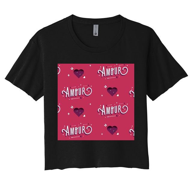 Amour Cute Valentine's Day Gift Crop Top
