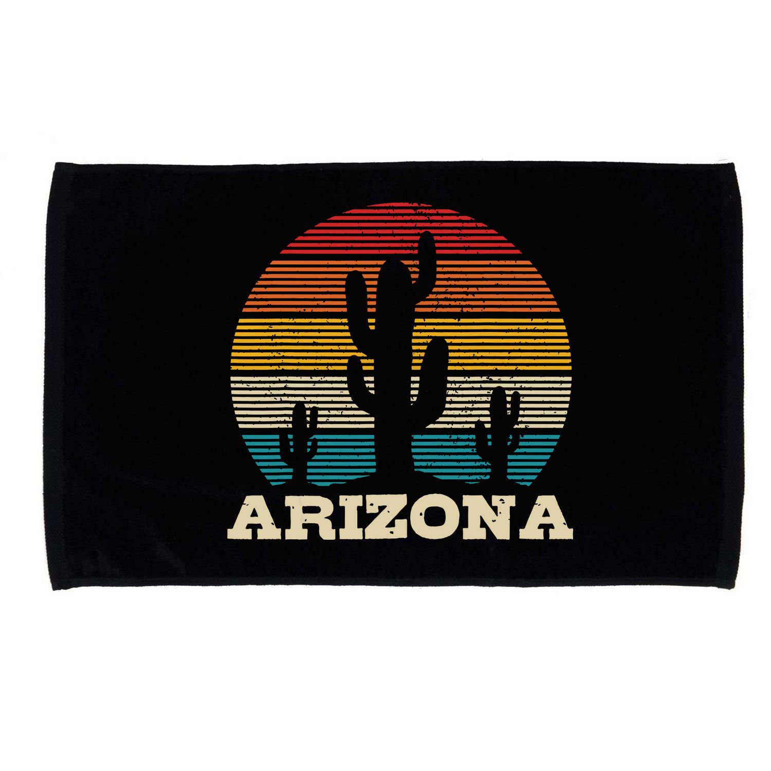 Arizona Cactus Vintage Retro Desert Souvenir Gift Microfiber Hand Towel