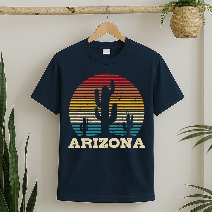 Arizona Cactus Vintage Retro Desert Souvenir Gift T-Shirt