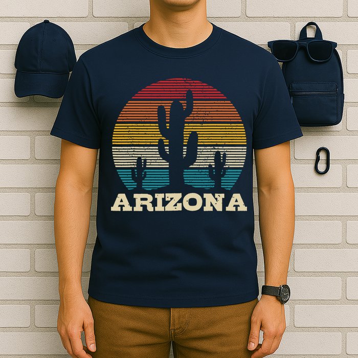 Arizona Cactus Vintage Retro Desert Souvenir Gift T-Shirt