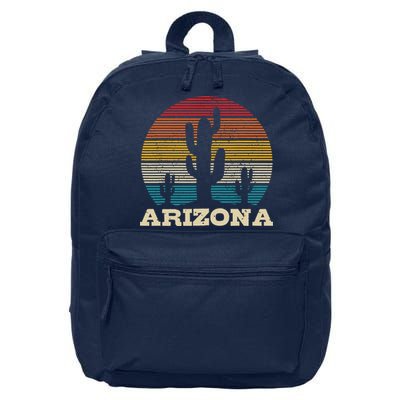 Arizona Cactus Vintage Retro Desert Souvenir Gift 16 in Basic Backpack